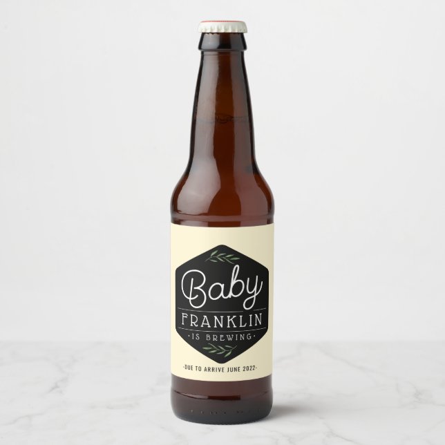 Modern Boho Baby Brewing Beer Labels (Front)