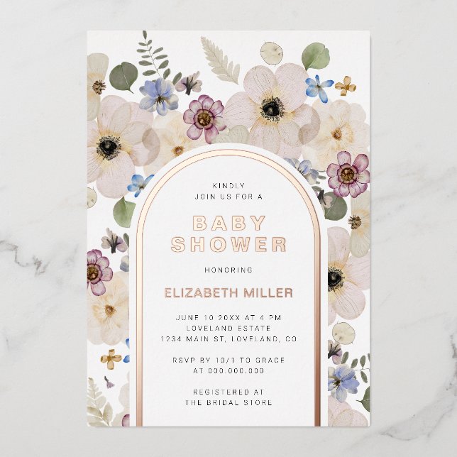 Modern Boho Baby Shower (Front)