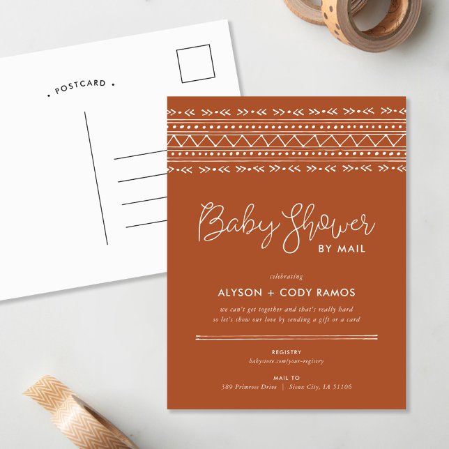 Modern Boho Baby Shower by Mail Invitation (Creator Uploaded)