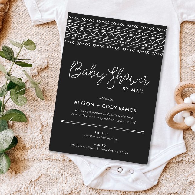 Modern Boho Baby Shower by Mail Invitation (Creator Uploaded)