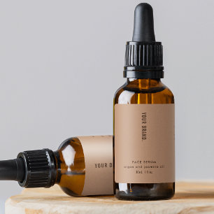 Modern Boho Beige 1oz 30ml Cosmetic Bottle Label
