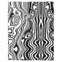 Modern Boho Black and White Pattern Strips Animal