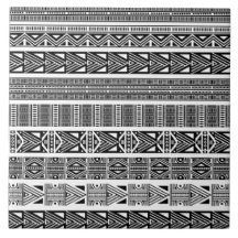 Modern Boho Black and White Pattern Strips