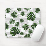 Modern Boho Botanical Leaves Pattern Mouse Pad<br><div class="desc">Bring the freshness of nature into your everyday life with our botanical pattern featuring stylized Monstera leaves and organic foliage. This design blends organic aesthetics with a modern, bohemian flair, making it ideal for home textiles, device cases, and fashion accessories. Flexible Design: We’ve created this pattern on a transparent base...</div>