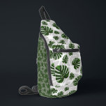 Modern Boho Botanical Leaves Pattern Sling Bag<br><div class="desc">Bring the freshness of nature into your everyday life with our botanical pattern featuring stylized Monstera leaves and organic foliage. This design blends organic aesthetics with a modern, bohemian flair, making it ideal for home textiles, device cases, and fashion accessories. Flexible Design: We’ve created this pattern on a transparent base...</div>