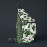 Modern Boho Botanical Leaves Pattern Sling Bag<br><div class="desc">Bring the freshness of nature into your everyday life with our botanical pattern featuring stylized Monstera leaves and organic foliage. This design blends organic aesthetics with a modern, bohemian flair, making it ideal for home textiles, device cases, and fashion accessories. Flexible Design: We’ve created this pattern on a transparent base...</div>