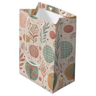 Modern Boho Botanical Minimalist & Geometric Medium Gift Bag