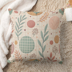 Modern Boho Botanical   Minimalist & Geometric Throw Pillow