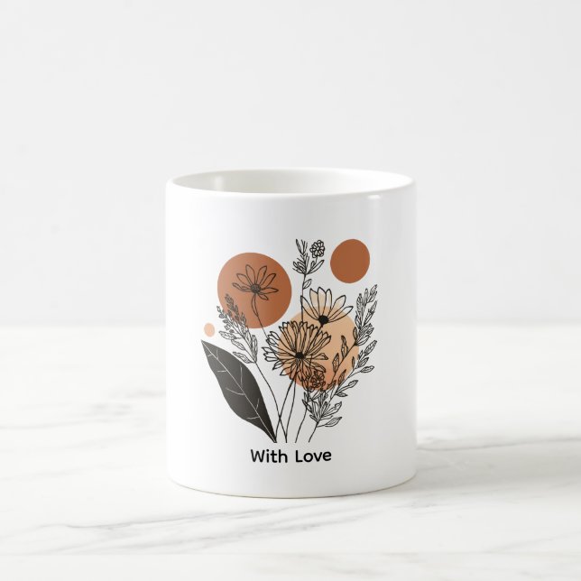 Modern Boho Botanical Wildflower Coffee Mug (Center)