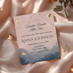 Modern Boho Celestial Baby Shower Invitation