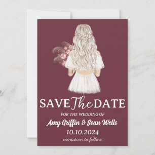 modern boho chic fall save the date cards