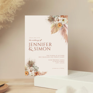 Modern Boho Chic Wedding Invitation