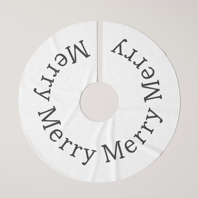 Modern Boho Christmas Merry Merry Tree Skirt (Creator Uploaded)
