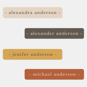Modern Boho Colour Pallet Waterproof Name