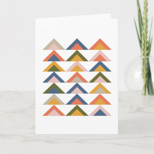 Modern Boho Colourful Geometric Blank Inside Card