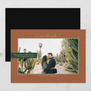 Modern Boho Desert Photo Save the Date