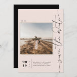Modern Boho Desert | Square Photo Save the Date<br><div class="desc">This minimal photo save the date card features "save the date" in a beautiful free-spirited script that can be changed to any colour. Background colour can be personalized as well. These professionally designed cards are quickly customizable. Many couples today are gravitating toward earthy, found-in-nature tones of beloved wedding colours versus...</div>