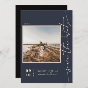 Modern Boho Desert   Square Photo Save the Date