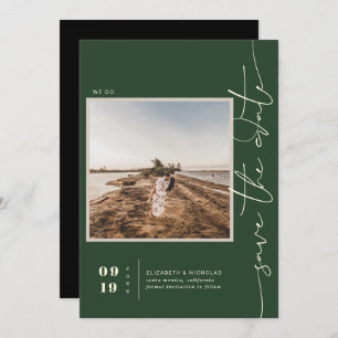 Modern Boho Desert   Square Photo Save the Date