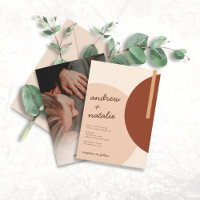 Modern Boho Earth-toned Abstract Circles Wedding