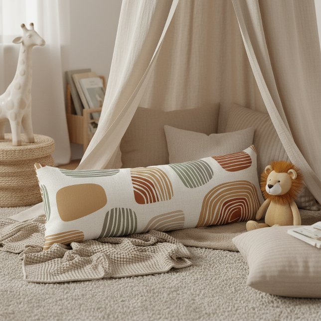 Modern Boho Earth Tones Abstract ID1273 Body Pillow (Creator Uploaded)