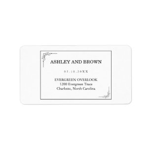Modern Boho Elegant minimalist Return Address  Label