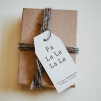 Modern Boho Fa La La La La Family Gift Tags