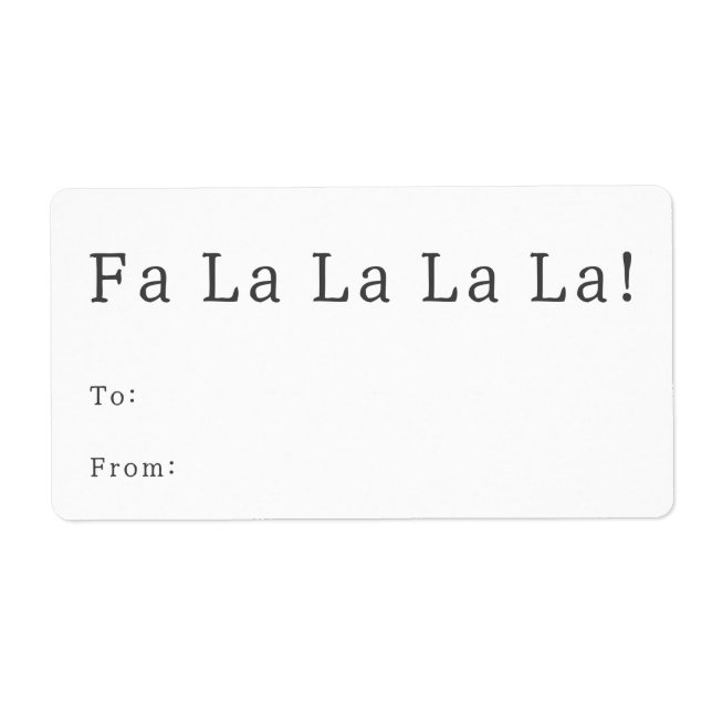 Modern Boho Fa La La La La! Rectangular Gift (Front)