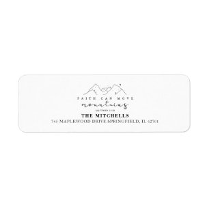 Modern Boho Faith Moves Mountains Religious Custom