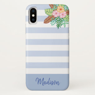 Modern Boho Floral and Stripes Case-Mate iPhone Case