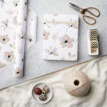 Modern Boho Floral Design Wrapping paper