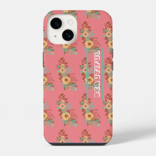 Modern Boho Floral Pink  iPhone 14 Case