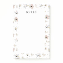 Modern Boho Floral Post-It Notes