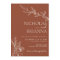 Modern Boho Floral Terracotta Burnt Orange Wedding