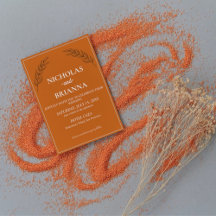 Modern Boho Floral Terracotta Burnt Orange Wedding