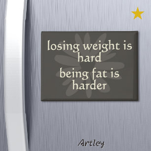 Modern Boho Flower Weight Loss Motivational Fridge Magnet