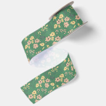 Modern Boho Green Floral Pattern