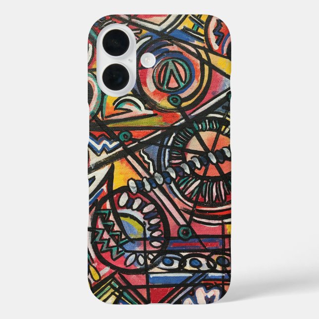 Modern Boho-Hand Painted Abstract Art Case-Mate iPhone Case (Back)