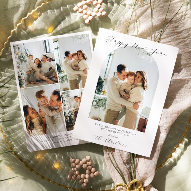 Modern Boho Happy New Year Invitation (Creator Uploaded)