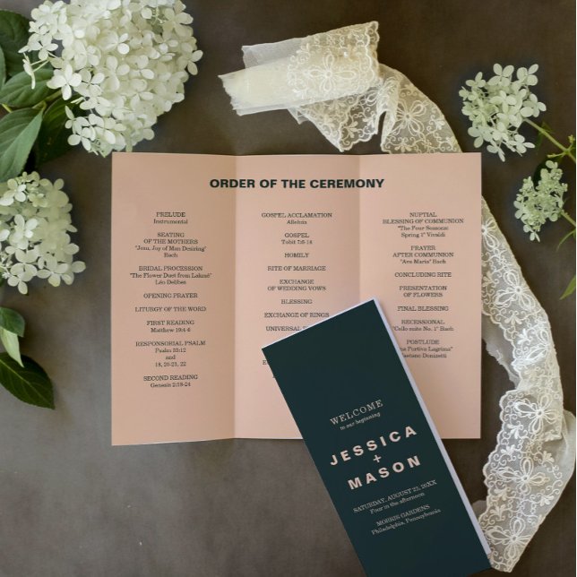 Modern Boho Jewel Earth Tone Trifold Program Flyer (Creator Uploaded)