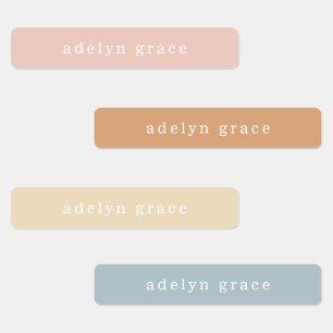 Modern Boho Kids Name Labels