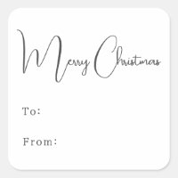 Modern Boho Merry Christmas To From