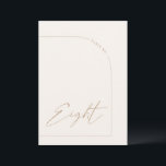 Modern Boho Minimal Arch Table Eight Table Number<br><div class="desc">Designed to coordinate with for the «Arches Minimalist» Wedding Invitation Collection. To change details,  click «Details». To move the text or change the size,  font,  or colour,  click «Edit using Design Tool». View the collection link on this page to see all of the matching items in this beautiful design.</div>