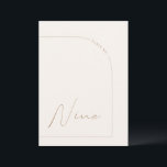 Modern Boho Minimal Arch Table Nine Table Number<br><div class="desc">Designed to coordinate with for the «Arches Minimalist» Wedding Invitation Collection. To change details,  click «Details». To move the text or change the size,  font,  or colour,  click «Edit using Design Tool». View the collection link on this page to see all of the matching items in this beautiful design.</div>