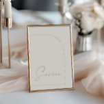 Modern Boho Minimal Arch Table Seven Table Number<br><div class="desc">Designed to coordinate with for the «Arches Minimalist» Wedding Invitation Collection. To change details,  click «Details». To move the text or change the size,  font,  or colour,  click «Edit using Design Tool». View the collection link on this page to see all of the matching items in this beautiful design.</div>