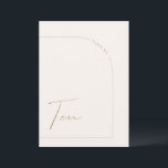 Modern Boho Minimal Arch Table Ten Table Number<br><div class="desc">Designed to coordinate with for the «Arches Minimalist» Wedding Invitation Collection. To change details,  click «Details». To move the text or change the size,  font,  or colour,  click «Edit using Design Tool». View the collection link on this page to see all of the matching items in this beautiful design.</div>