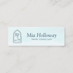 Modern Boho Minimal Palm Tree Business Calling Car Card