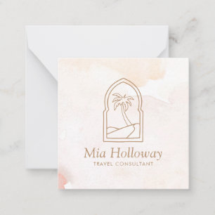 Modern Boho Minimal Palm Tree Business Card