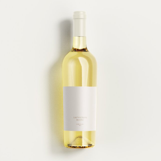 Modern Boho Minimalist Wedding Wine Bottle Back Food Label (Creator Uploaded)