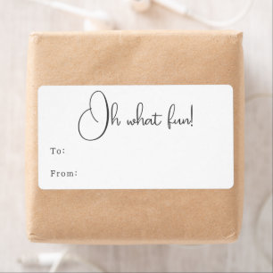 Modern Boho Oh What Fun Rectangular Gift